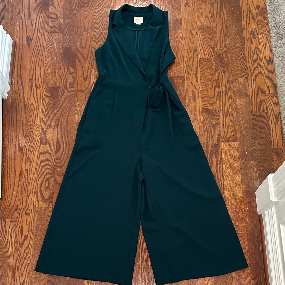 Mauve Dark Green Sleeveless Jumpsuit